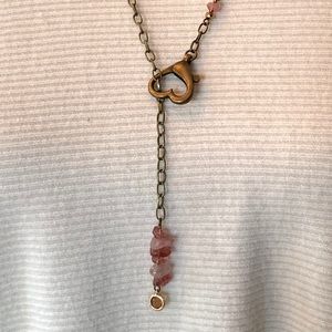 Hand Crafted Heart Clasp Necklace and Earring Set